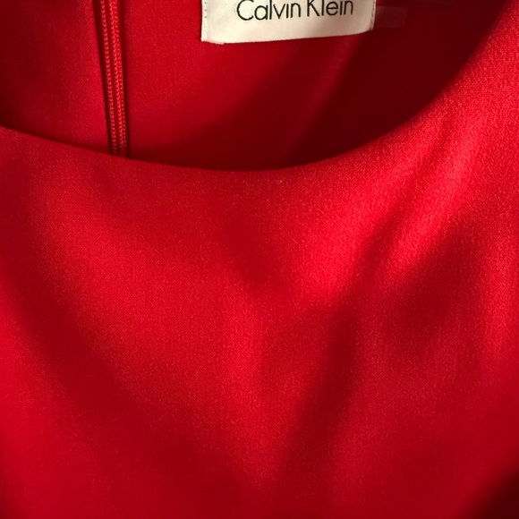 Calvin Klein Red Sleeveless Midi Dress – Estimated XL | Elegant & Versatile - Picture 4 of 4
